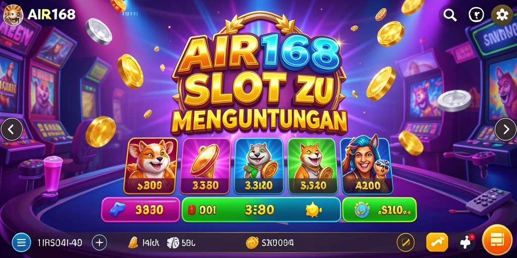 Tampilan gameplay SLOT AIR168 dengan grafis menarik dan bonus seru.