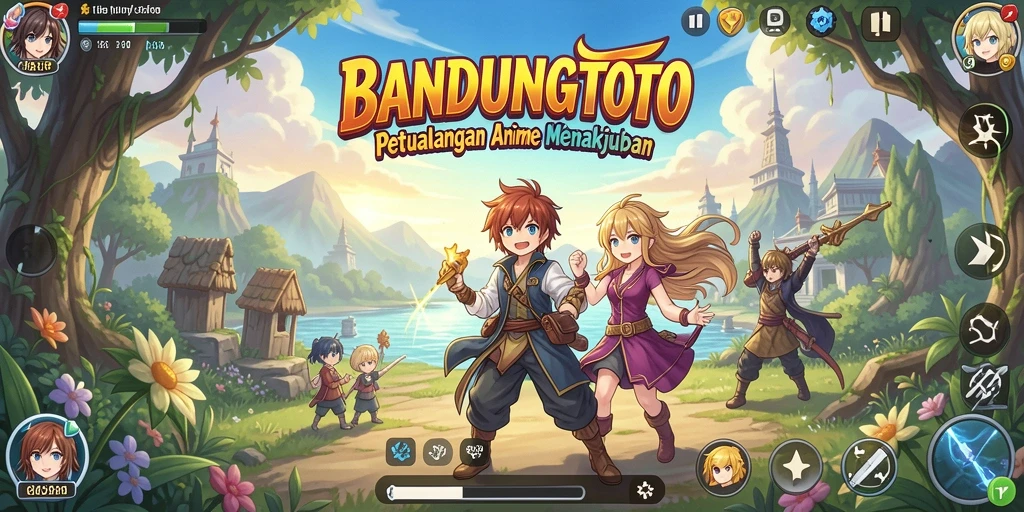 Screenshot dari gameplay BANDUNGTOTO dengan karakter anime yang menakjubkan.