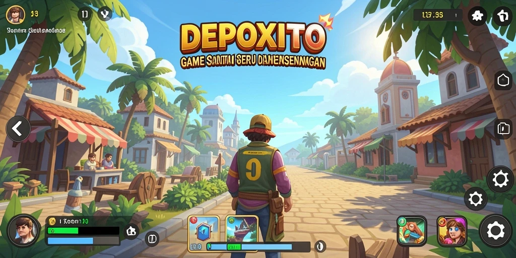 Tampilan gameplay DEPOXITO yang menyenangkan dan interaktif.