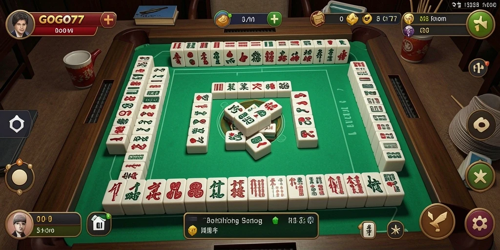 Tampilan permainan GOGO77 dengan tantangan Mahjong yang menarik.
