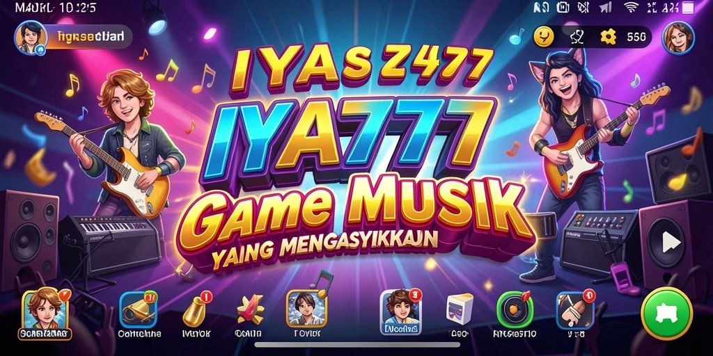 Tampilan gameplay IYA777 menampilkan keseruan bermain musik.