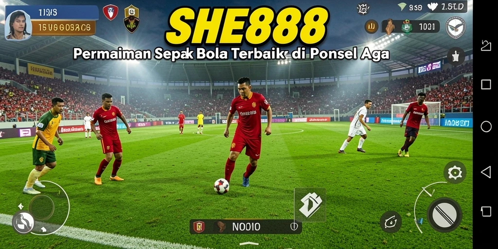 Tampilan gameplay seru dari SHE888 dengan aksi sepak bola yang menakjubkan.