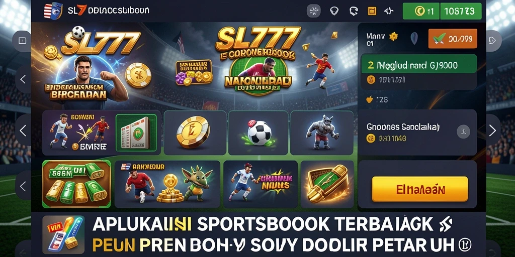 Screenshot SL777 menampilkan tampilan menarik dari interface Sportsbook.