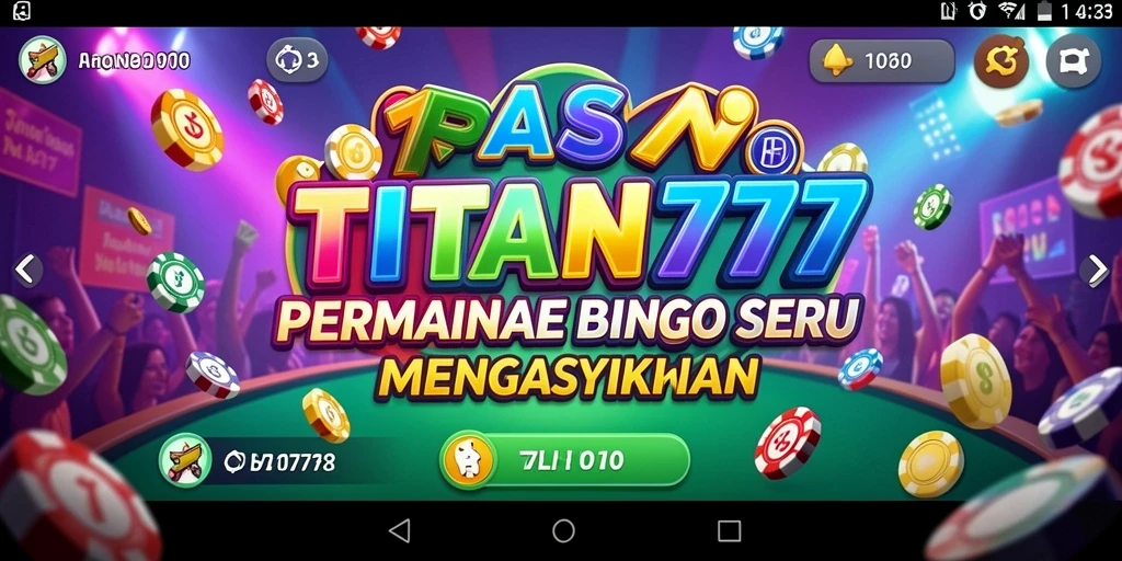Screenshot gameplay TITAN777 menampilkan suasana seru permainan Bingo.